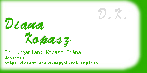 diana kopasz business card
